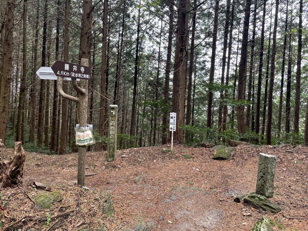 長戸庵と柳水庵の間の峠