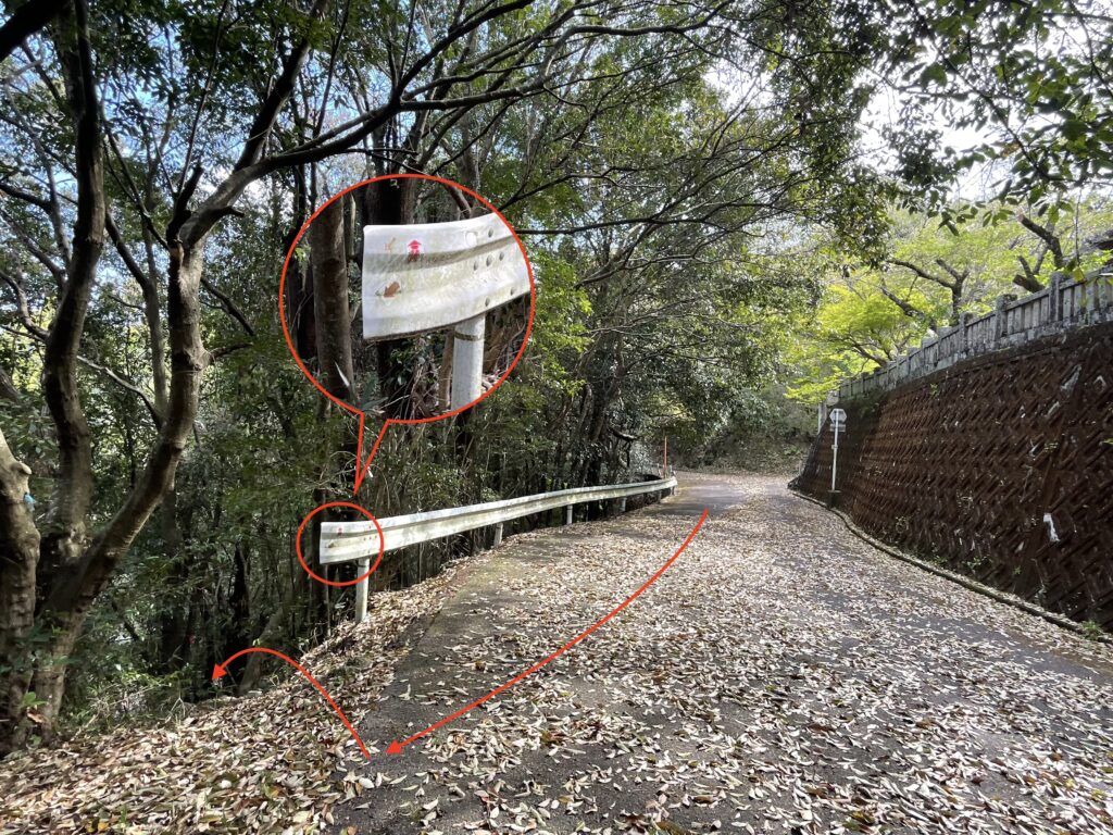 ショートカットへの下り口