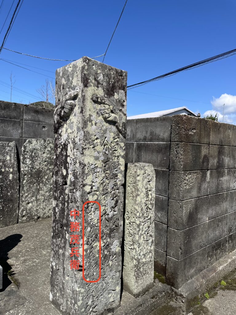 中務茂兵衛の碑