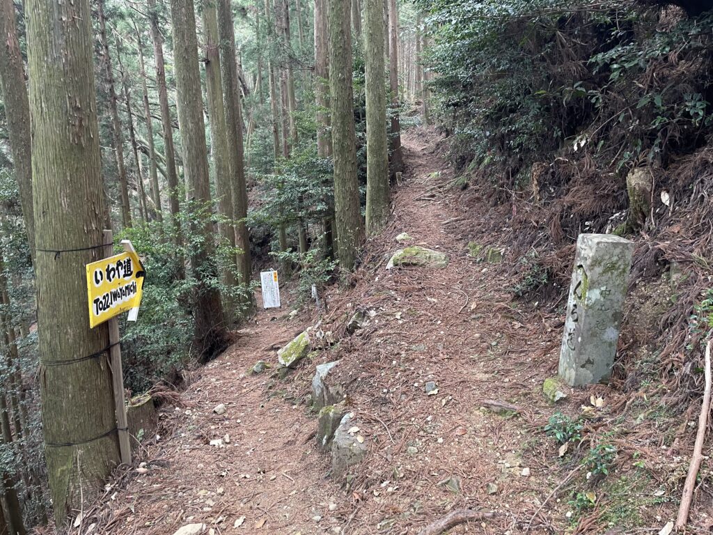 「いわや道」への分岐