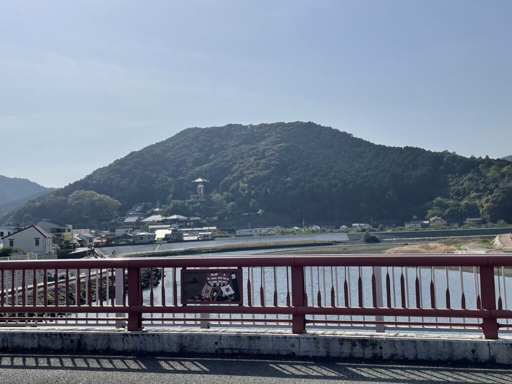 薬王寺の瑜祇塔が見えてきた