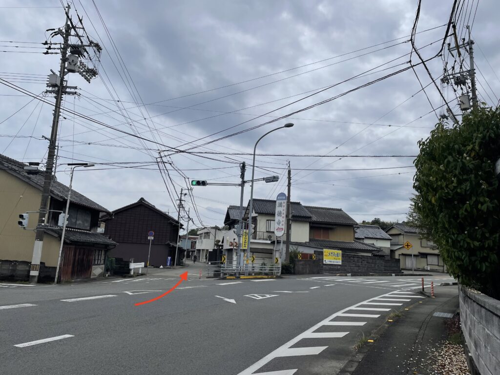 住宅地への分岐