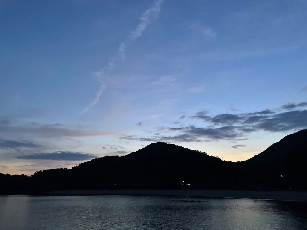 大砂浜の夕暮れ