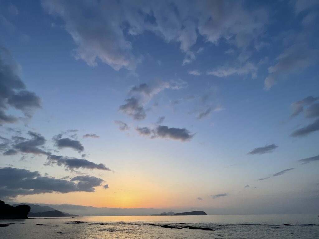 大砂海岸の日の出