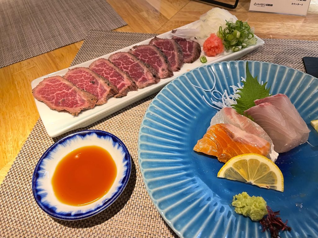 お刺身と牛たたき